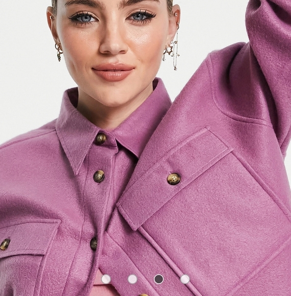 💜 Purple Reclaim Vintage Shacket - Picture 3 of 10